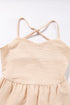 Crossover Backless Bodice Tiered Maxi Dress